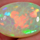 13.3 carat - oval cut Ethiopian Welo Opal with honeycomb pattern 