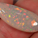 5.6 Carat - Light Gray Ethiopian Welo Opal with Pinfire and Stripes 