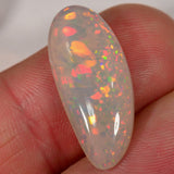 5.6 Carat - Light Gray Ethiopian Welo Opal with Pinfire and Stripes 