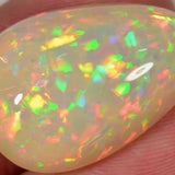 17.5 carat - Brilliant teardrop-shaped Ethiopian Welo Opal with chaff pattern 