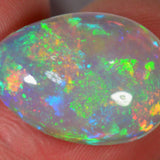 12 carat teardrop-shaped Ethiopian Welo opal with intense colors 