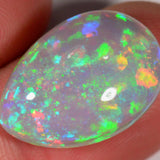 12 carat teardrop-shaped Ethiopian Welo opal with intense colors 