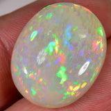 19.2 carat - oval cut Ethiopian Welo opal with a beautiful pattern 