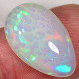 6 carat teardrop shaped Ethiopian Welo opal with cell pattern