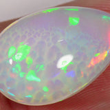 6 carat teardrop shaped Ethiopian Welo opal with cell pattern