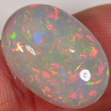 9.3 Carat - Oval Cut Ethiopian Welo Opal - Gray Base