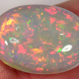 9.3 Carat - Oval Cut Ethiopian Welo Opal - Gray Base