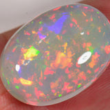 9.3 Carat - Oval Cut Ethiopian Welo Opal - Gray Base