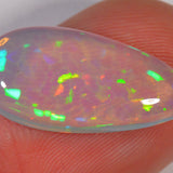 6.2 carats - Transparent teardrop-shaped Ethiopian Welo Opal with cell pattern