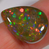 9.3 carats - Brilliant Dark Teardrop-shaped Ethiopian Welo Opal 