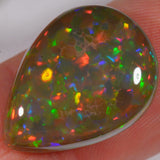 9.3 carats - Brilliant Dark Teardrop-shaped Ethiopian Welo Opal 