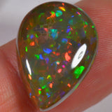 9.3 carats - Brilliant Dark Teardrop-shaped Ethiopian Welo Opal 