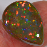 9.3 carats - Brilliant Dark Teardrop-shaped Ethiopian Welo Opal 