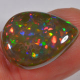 9.3 carats - Brilliant Dark Teardrop-shaped Ethiopian Welo Opal 