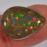 9.3 carats - Brilliant Dark Teardrop-shaped Ethiopian Welo Opal 