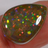 9.3 carats - Brilliant Dark Teardrop-shaped Ethiopian Welo Opal 