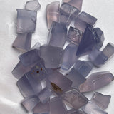 42 grams - Parcel of small blue raw chalcedony from Ethiopia - 34 pieces