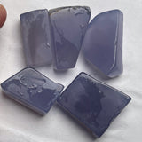 44 Grams - Parcel with raw blue chalcedony from Ethiopia - 5 pieces