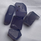 43 Grams - Parcel with Raw Blue Chalcedony from Ethiopia - 5 Pieces