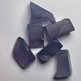 35 Grams - Parcel with raw blue Chalcedony from Ethiopia - 6 pieces