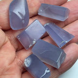 35 Grams - Parcel with raw blue Chalcedony from Ethiopia - 6 pieces