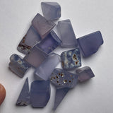 36 Grams - Parcel with raw blue chalcedony from Ethiopia - 15 pieces