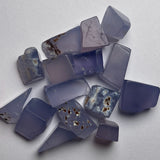 36 Grams - Parcel with raw blue chalcedony from Ethiopia - 15 pieces