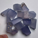 36 Grams - Parcel with raw blue chalcedony from Ethiopia - 15 pieces