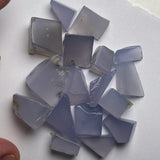 75 Grams - Parcel of Raw Ice Blue Chalcedony from Ethiopia - 17 Pieces