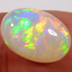 8.3 Carat - Bright Oval Ethiopian Welo Opal — natural untreated Ethiopian Welo opal