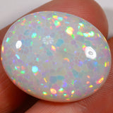 28,1 carats - Opale Welo d'Éthiopie brillante à motif nid d'abeille authentique – opale Welo d'Éthiopie naturelle