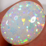 28,1 carats - Opale Welo d'Éthiopie brillante à motif nid d'abeille authentique – opale Welo d'Éthiopie naturelle