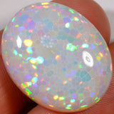 28,1 carats - Opale Welo d'Éthiopie brillante à motif nid d'abeille authentique – opale Welo d'Éthiopie naturelle