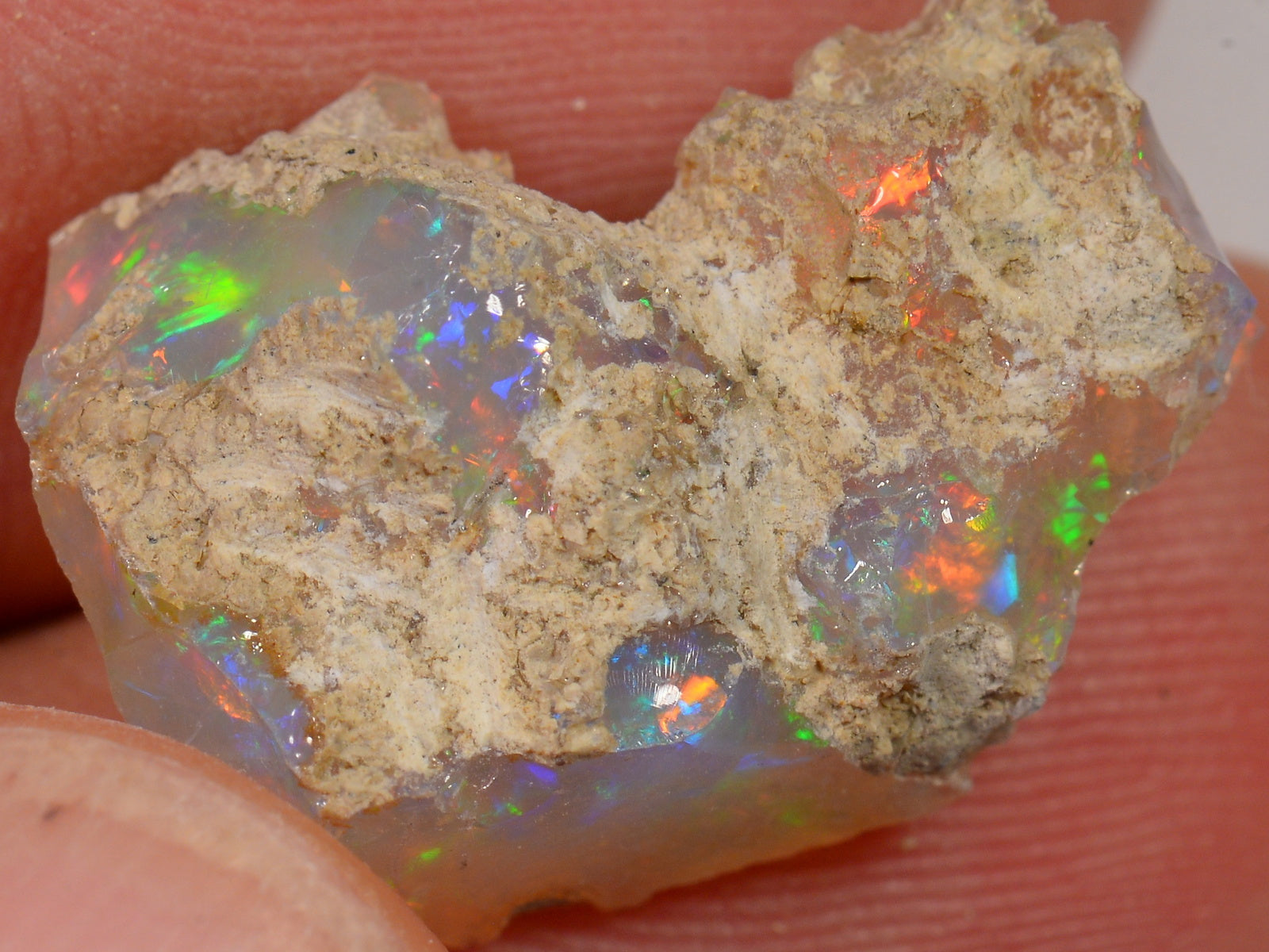 8 Karat - Roher Äthiopischer Welo Opal – natürlicher äthiopischer Welo Opal